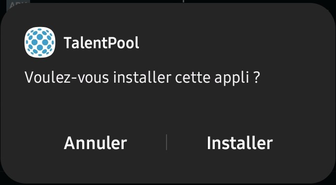 Installation de l'application